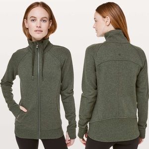 Lululemon Huddle & Hustle Jacket in Heathered Camo Green | Size 10